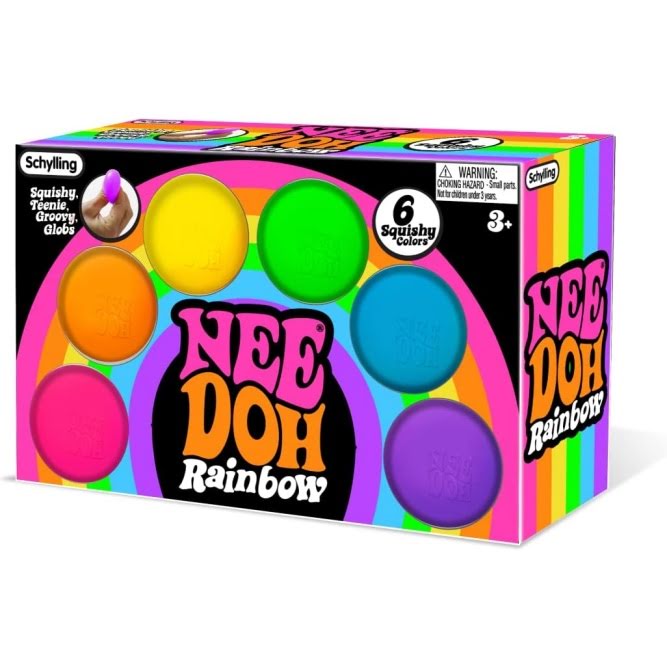 NEEDOH NeeDoh Rainboh Teenie ?C Mini Globs ?C 6 Pack