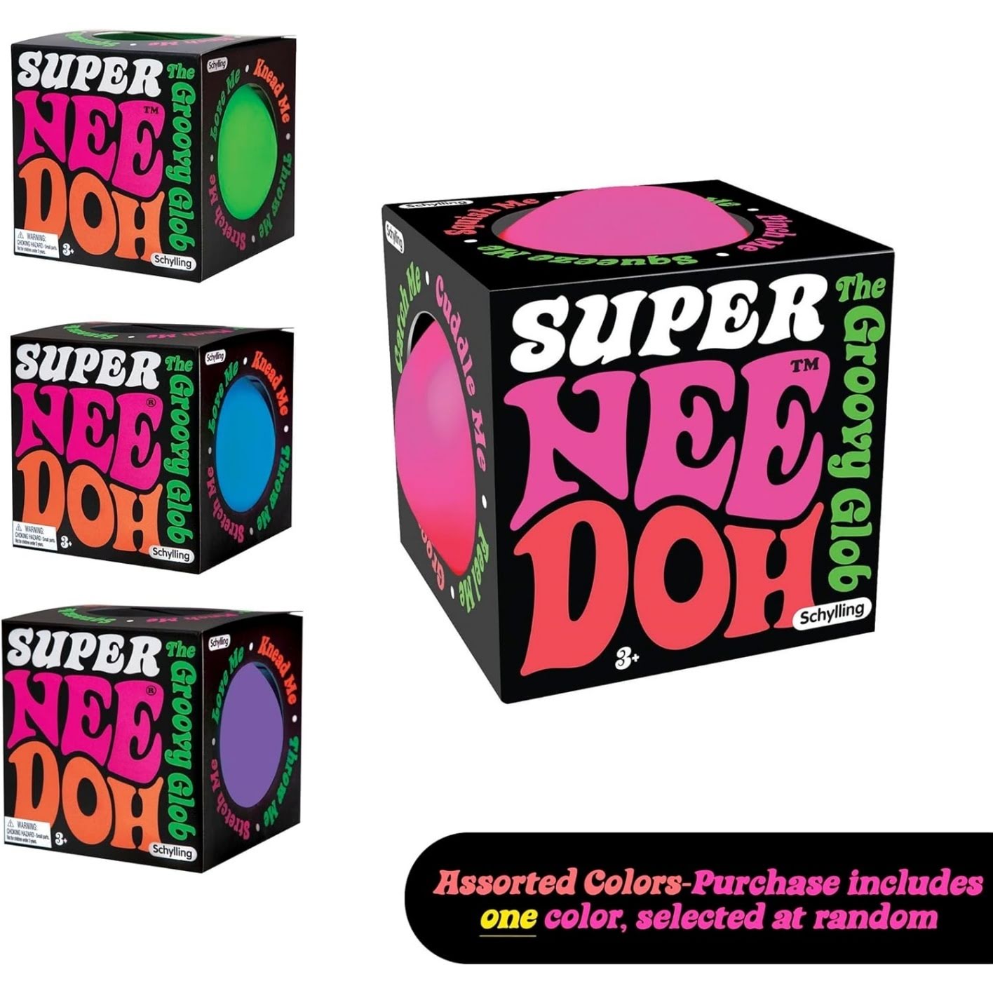 NEEDOH Super NeeDoh ?C Jumbo Stress Ball ?C 4.5?? ?C Assorted - Image 2