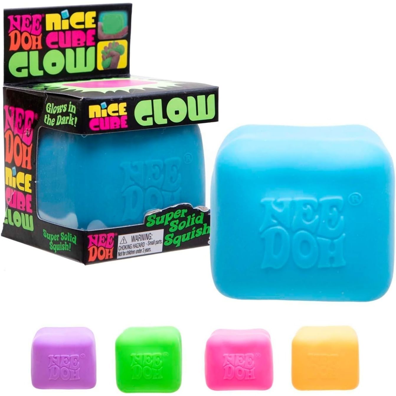 NEEDOH NeeDoh Nice Cube Glow ?C Glows in the Dark ?C Assorted