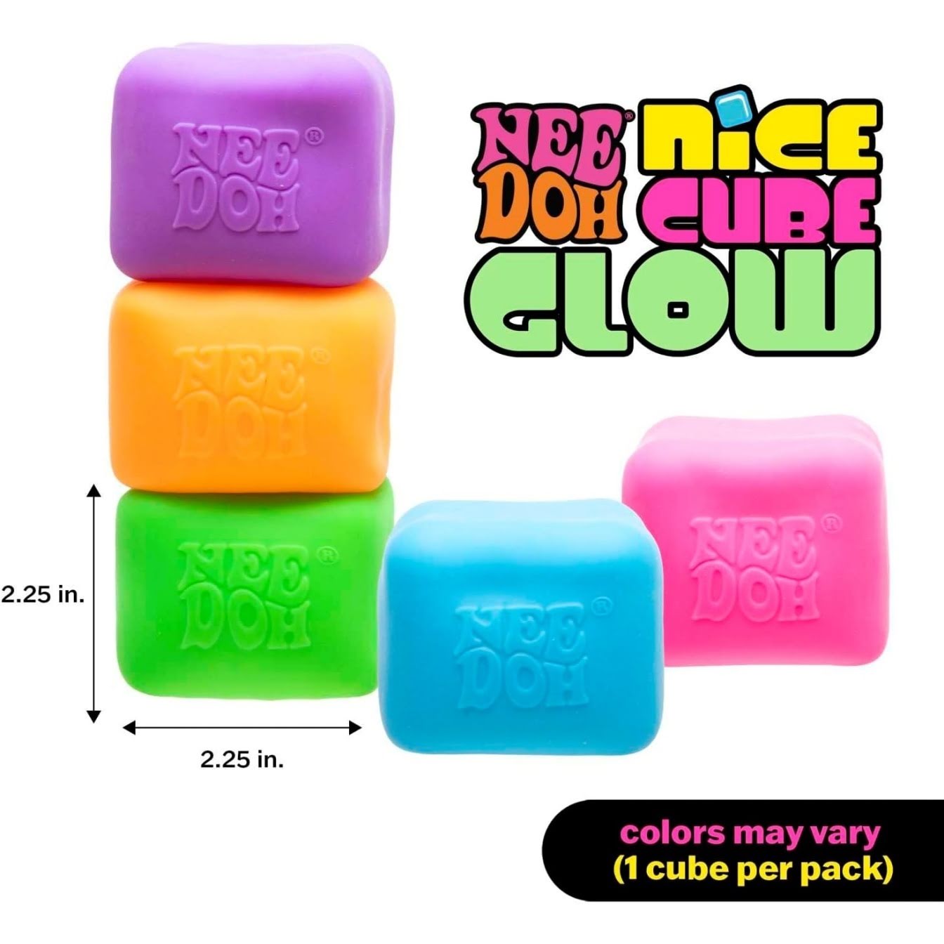 NEEDOH NeeDoh Nice Cube Glow ?C Glows in the Dark ?C Assorted - Image 5